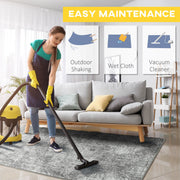 Modern Abstract Grey Rug - Stylish Decorative Area Carpet for Home - Ideal for Living Room, Bedroom, Dining Room, 150 x 80 cm