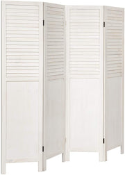 Panel Room Divider, 4-Fold, White - Ideal Solution for Privacy at Home - Perfect for Space Allocation and Hafiz Segmentation