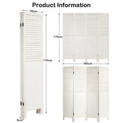 Panel Room Divider, 4-Fold, White - Ideal Solution for Privacy at Home - Perfect for Space Allocation and Hafiz Segmentation